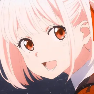 😄 Chisato Nishikigi Lycoris Recoil Anime, Carino, Ragazza, Sorridendo, Chisato Nishikigi, Lycoris Recoil, Kawaii telegram sticker