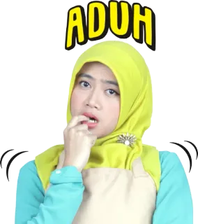😱 ADUH Frau, Hijab, Ausdruck, Indonesisch, Sticker whatsapp sticker