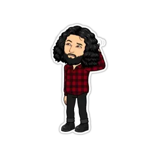 🤔 Ảnh đại diện, Bitmoji, Hoạt hình, Nam, Vải flannel, Người, Đứng telegram sticker