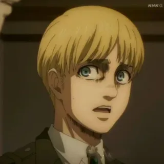 💈 Armin Arlert Attack on Titan Anime, Mangá, Personagem, Armin Arlert, Attack on Titan telegram sticker