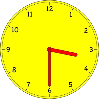 🕞 clock, time, yellow, red, hour, minute telegram sticker
