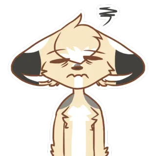 🤒 kartun, anjing, hewan, kelelahan, mengantuk, lelah, karakter, ilustrasi telegram sticker