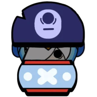 😳 Tick Brawl Stars 滴答, 荒野乱斗, 角色, 游戏, 机器人, 炸弹人 telegram sticker