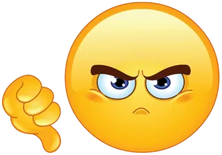 👎 thumbs down, dislike, angry, emoji, face telegram sticker