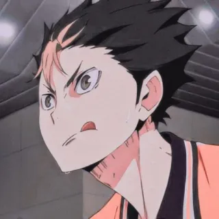 🎭 Nishinoya Yuu Haikyuu!! anime, Haikyuu!!, Nishinoya Yuu, volleyball, sports, manga telegram sticker