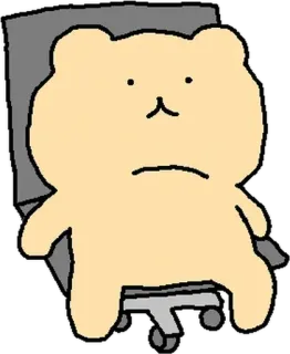 😮‍💨 orso, animale, cartone animato, carino, disegno telegram sticker