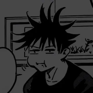 🗡️ Megumi Fushiguro Jujutsu Kaisen мегуми фушигуро, аниме, манга, магическая битва, смешной, глупый telegram sticker