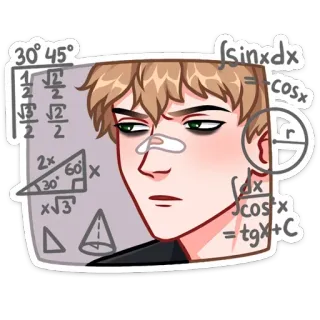 🤨 30° 45°
云云
2x
30
60 x
x√3
Sinxdx
X
x500
A
=tgx+C
XSO Mathe, Gleichungen, Wissenschaft, Figur, Sticker telegram sticker
