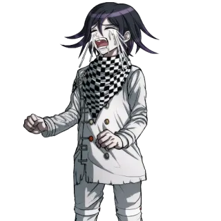 😭 Kokichi Oma Danganronpa Аниме, Плач, Слезы, Эмоциональный, Персонаж, Danganronpa telegram sticker