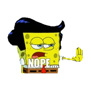 ๐ Spongebob Spongebob Squarepants NOPE Spongebob, cartoon, nope, funny, meme telegram sticker