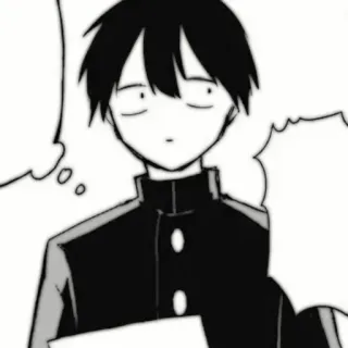 🗞 Anime, Mangá, Uniforme escolar, Personagem, Cabelo preto, Expressão, Desenho animado telegram sticker