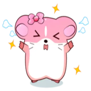 😢 cartoon, animal, mouse, cute, kawaii, pink telegram sticker