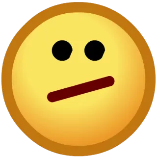 😕 Emoji, Expression, Neutre, Visage, Smiley telegram sticker
