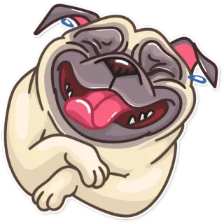 Pug Power telegram stickers