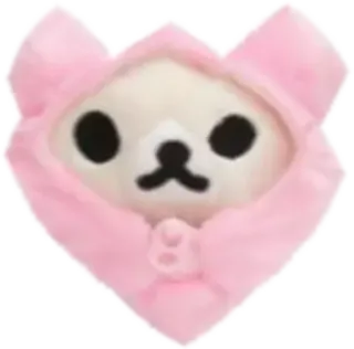 🥰 beruang, boneka binatang, boneka, imut, kawaii, merah muda, hoodie whatsapp sticker