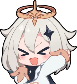 😁 Paimon Genshin Impact paimon, genshin impact, anime, personagem, videogame telegram sticker