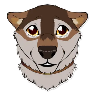 😂 dog, crying, sad, puppy, cute, pet, animal telegram sticker