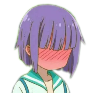 😳 动漫, 脸红, 可爱, 女孩 telegram sticker