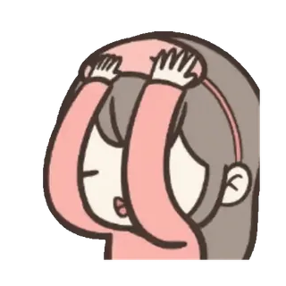 🐱 Kartun, Gadis, Lucu, Kawaii, Merah Muda, Karakter whatsapp sticker