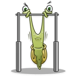 💪 escargot, entraînement, exercice, gym, traction, drôle, dessin animé, animal telegram sticker