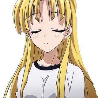 😒 anime, girl, blonde, character, manga telegram sticker