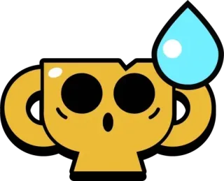 😓 trophy, shocked, sweat, anxious, emotion, cute telegram sticker