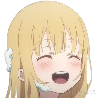 🧼 @YunyunLab Anime, Gadis, Senang, Senyum, Lucu telegram sticker