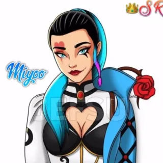 🦔 Miyoo Anime, Postać, Kobieta, Dziewczyna, Ilustracja, Kreskówka telegram sticker