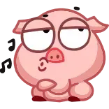 😙 Schwein, Cartoon, Tier, Süß, Sticker telegram sticker