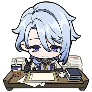 ✍️ Kamisato Ayato Genshin Impact Anime, Jogo, Personagem, Kamisato Ayato, Genshin Impact telegram sticker