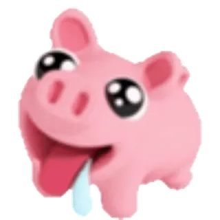 🤤 돼지, 동물, 만화, 귀여운, 웃긴, 스티커 whatsapp sticker