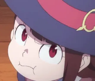 😡 Atsuko Kagari Little Witch Academia Аниме, Ведьма, Магия, Мультфильм, Смешной, Милый telegram sticker