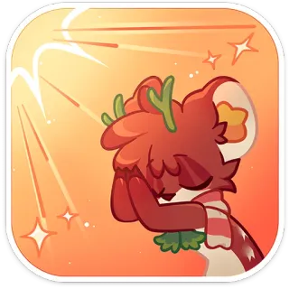 🙏 schattig, dier, koekje, hert, illustratie, cartoon telegram sticker