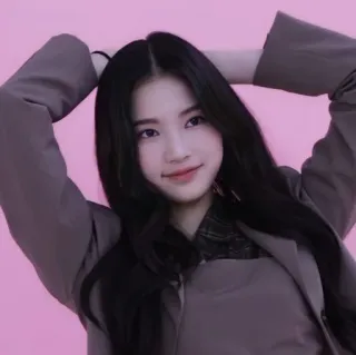 🔮 donna, asiatica, coreana, ragazza, ritratto, sorriso whatsapp sticker