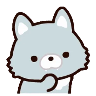 💨 animal, cute, wolf, cartoon, adorable whatsapp sticker