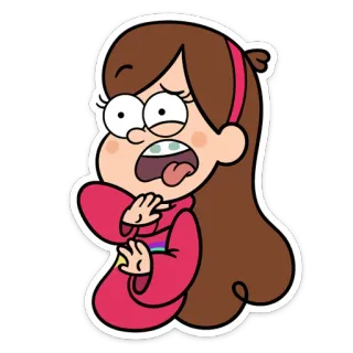 😵 Mabel Pines Gravity Falls мультфильм, анимация, персонаж, Мэйбл, Пайнс, Гравити Фолз telegram sticker