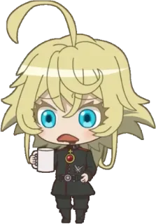😨 Tanya Degurechaff Saga of Tanya the Evil Anime, Chibi, Militar, Magia, Tanya Degurechaff telegram sticker