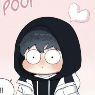 🐚 POUR Мультик, Аниме, Милый, Румянец, Худи, Сердце whatsapp sticker