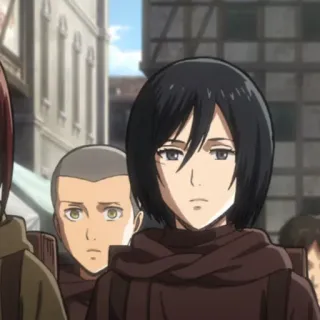 🗡 Mikasa Ackerman Attack on Titan anime, mikasa, attack on titan, character, animation telegram sticker