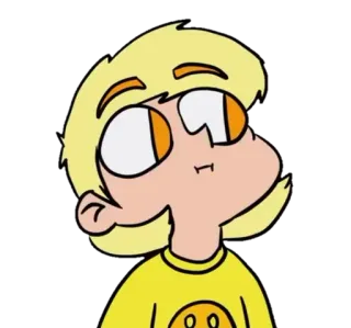 😳 мультфильм, желтый, блондинка, персонаж whatsapp sticker