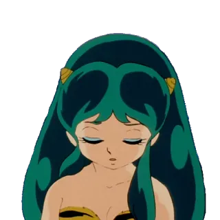 😞 Lum Invader Urusei Yatsura anime, cartoon, Lum, Urusei Yatsura telegram sticker
