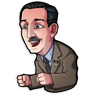😯 Walt Disney Walt Disney, cartoon, animation, entertainment, icon telegram sticker