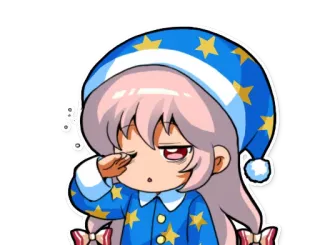 ⭐ schläfrig, Anime, niedlich, kawaii, Cartoon telegram sticker