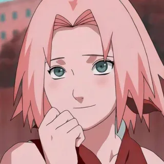 💖 Sakura Naruto Anime, Ragazza, Sakura, Capelli rosa, Ninja telegram sticker