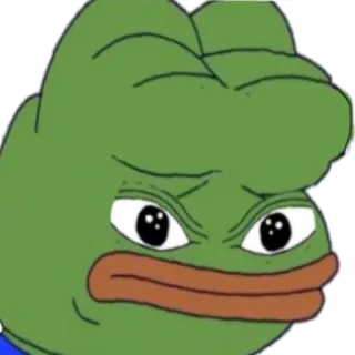 ⛑ Pepe the Frog meme, pepe, frog, internet meme, reaction, angry telegram sticker