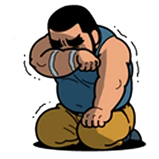 😭 chorando, triste, chateado, ajoelhado, emocional telegram sticker