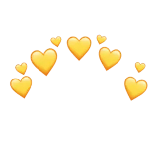 💛 Herz, Liebe, Emoji, Herzen, Süß, Gelb, Kawaii whatsapp sticker