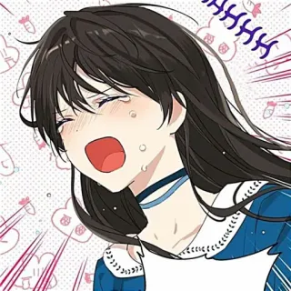 🥢 pleurs, animé, femme, fille, triste, détressé(e), émotionnel(le) telegram sticker