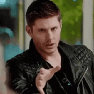 ❔ Dean Winchester Supernatural dean, winchester, supernatural, serial, aktor whatsapp sticker