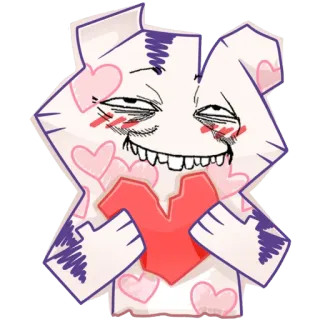 😸 การ์ตูน, หัวใจ, ความรัก, ตัวละคร, ภาพประกอบ, น่ารัก telegram sticker